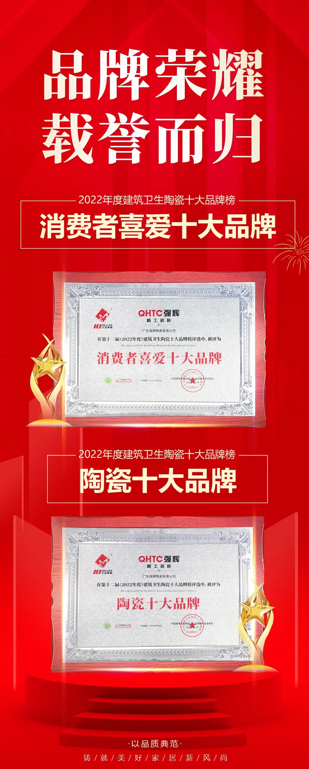 喜訊！強(qiáng)輝品牌榮獲“陶瓷十大品牌”、“消費者喜愛十大品牌”獎項(圖4)